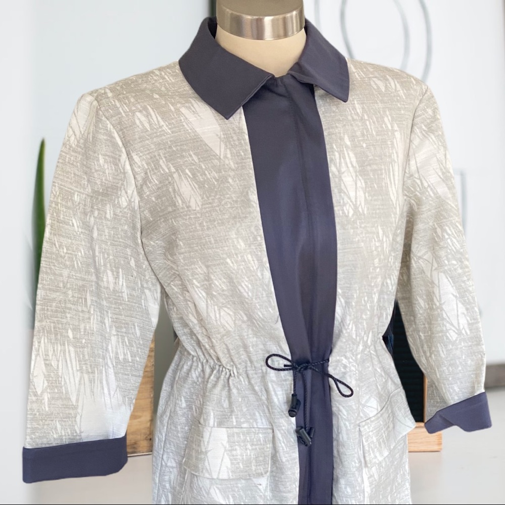 Simply Vera Abstract Mod Trench Jacket Coat